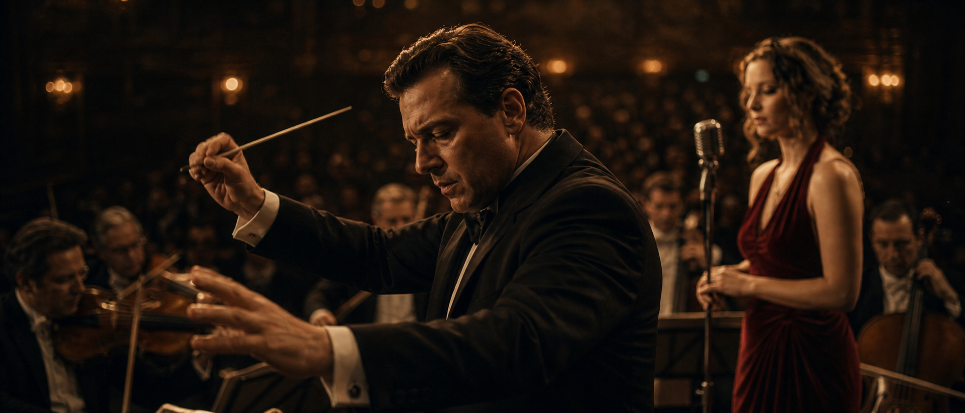 Richard Whitmore conducting the orchestra